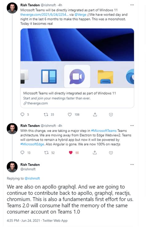 Teams 2.0 Moves Away from Electron to Embrace Edge WebView2.